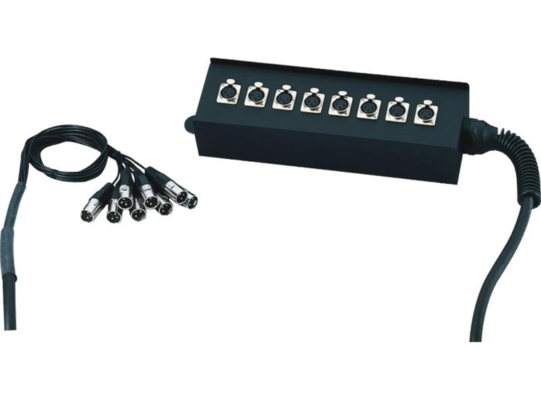 Stageboks 8/0, Metalboks med håndtak, 10m 